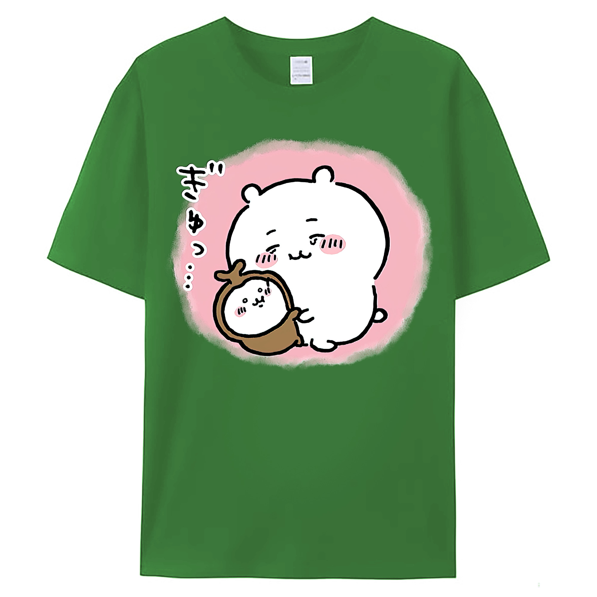 （画像用） ちいかわ ちいかわ Chii-kawa chiikawa レディースカジュアルプリントTシャツ（綿100％）